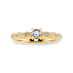 Load image into Gallery viewer, 0.70cts. Cushion Cut Solitaire with Marquise Cut Diamond Accents 18K Yellow Gold Ring JL AU 2013Y-B   Jewelove.US
