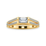 Load image into Gallery viewer, 0.30cts. Emerald Cut Solitaire Diamond Split Shank 18K Yellow Gold Ring JL AU 1180Y   Jewelove.US
