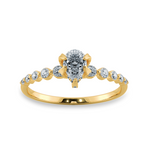 Load image into Gallery viewer, 0.50cts. Pear Cut Solitaire Halo Diamond Accents 18K Yellow Gold Ring JL AU 2009Y-A   Jewelove.US
