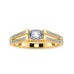 Load image into Gallery viewer, 0.70cts. Oval Cut Solitaire Diamond Split Shank 18K Yellow Gold Ring JL AU 1182Y-B   Jewelove.US
