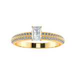Load image into Gallery viewer, 0.50cts. Emerald Cut Solitaire Diamond Split Shank 18K Yellow Gold Ring JL AU 1188Y-A   Jewelove.US
