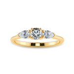 Load image into Gallery viewer, 0.20cts. Solitaire with Pear Cut Diamond Accents 18K Yellow Gold Ring JL AU 2020Y-C   Jewelove.US
