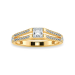 Load image into Gallery viewer, 0.30cts. Princess Cut Solitaire Diamond Split Shank 18K Yellow Gold Ring JL AU 1178Y   Jewelove.US
