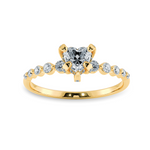 Load image into Gallery viewer, 0.70cts. Heart Cut Solitaire Halo Diamond Accents 18K Yellow Gold Ring JL AU 2007Y-B   Jewelove.US
