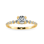 Load image into Gallery viewer, 0.20cts. Solitaire Diamond Accents 18K Yellow Gold Ring JL AU 1202Y-C   Jewelove.US
