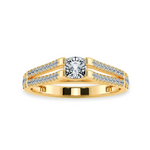 Load image into Gallery viewer, 0.70cts. Cushion Cut Solitaire Diamond Split Shank 18K Yellow Gold Ring JL AU 1179Y-B   Jewelove.US
