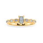 Load image into Gallery viewer, 0.30cts. Emerald Cut Solitaire with Marquise Cut Diamond Accents 18K Yellow Gold Ring JL AU 2015Y   Jewelove.US
