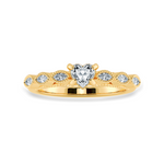 Load image into Gallery viewer, 0.30cts. Heart Cut Solitaire with Marquise Cut Diamond Accents 18K Yellow Gold Ring JL AU 2016Y   Jewelove.US

