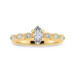 Load image into Gallery viewer, 0.70ts. Marquise Cut Solitaire Diamond Accents 18K Yellow Gold Ring JL AU 2019Y-B   Jewelove.US
