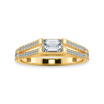 Load image into Gallery viewer, 0.50cts. Emerald Cut Solitaire Diamond Split Shank 18K Yellow Gold Ring JL AU 1180Y-A   Jewelove.US
