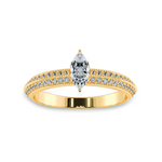 Load image into Gallery viewer, 70-Pointer Marquise Cut Solitaire Diamond Split Shank 18K Yellow Gold Ring JL AU 1192Y-B   Jewelove.US
