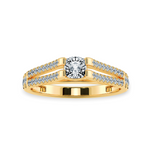 Load image into Gallery viewer, 0.50cts. Cushion Cut Solitaire Diamond Split Shank 18K Yellow Gold Ring JL AU 1179Y-A   Jewelove.US
