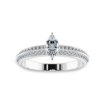 Load image into Gallery viewer, 0.70cts Marquise Cut Solitaire Diamond Split Shank Platinum Ring JL PT 1192-B   Jewelove.US
