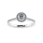 Load image into Gallery viewer, 0.70cts Solitaire Diamond Halo Shank Platinum Ring JL PT 1193-B   Jewelove.US
