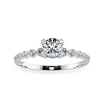 Load image into Gallery viewer, 0.70cts Solitaire Diamond Accents Platinum Ring JL PT 1202-B   Jewelove.US
