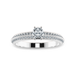 Load image into Gallery viewer, 0.30cts Solitaire Diamond Split Shank Platinum Ring JL PT 1185   Jewelove.US
