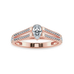 Load image into Gallery viewer, 0.30cts. Pear Cut Solitaire Diamond Split Shank 18K Rose Gold Ring JL AU 1183R   Jewelove.US
