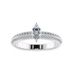 Load image into Gallery viewer, 0.30cts Marquise Cut Solitaire Diamond Split Shank Platinum Ring JL PT 1192   Jewelove.US
