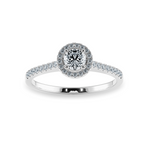 Load image into Gallery viewer, 0.30cts Solitaire Diamond Halo Shank Platinum Ring JL PT 1193   Jewelove.US

