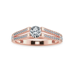 Load image into Gallery viewer, 0.20cts. Solitaire Diamond Split Shank 18K Rose Gold Ring JL AU 1177R-A   Jewelove.US
