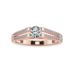Load image into Gallery viewer, 0.70cts. Solitaire Diamond Split Shank 18K Rose Gold Ring JL AU 1177R-C   Jewelove.US
