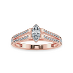 Load image into Gallery viewer, 0.70cts. Marquise Cut Solitaire Diamond Split Shank 18K Rose Gold Ring JL AU 1184R-B   Jewelove.US
