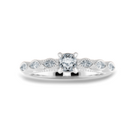 Load image into Gallery viewer, 0.30cts. Cushion Cut Solitaire with Marquise Cut Diamond Accents Platinum Ring JL PT 2013   Jewelove.US
