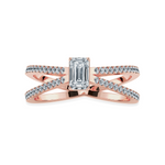 Load image into Gallery viewer, 0.50cts. Emerald Cut Solitaire Diamond Split Shank 18K Rose Gold Ring JL AU 1172R-A   Jewelove.US
