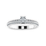 Load image into Gallery viewer, 0.70cts Solitaire Diamond Split Shank Platinum Ring JL PT 1185-B   Jewelove.US

