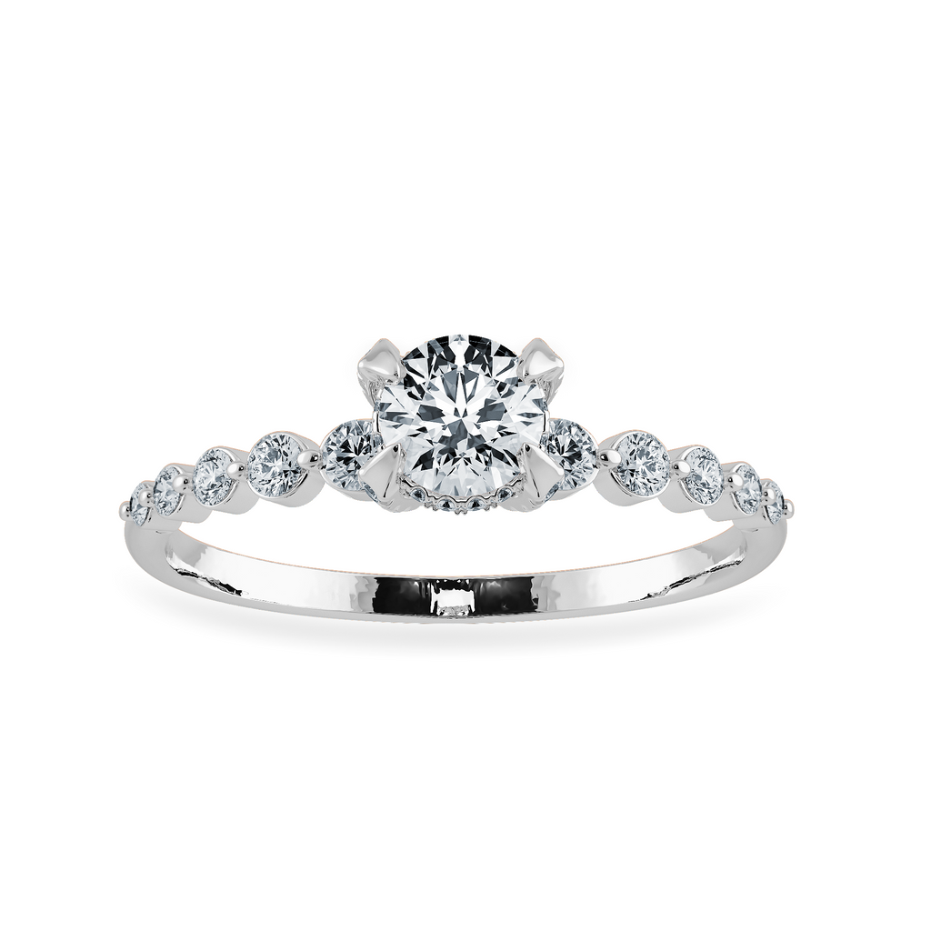 20 Pointer Diamond Accents Platinum Ring JL PT 1202-C   Jewelove.US