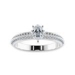 Load image into Gallery viewer, 0.50cts Pear Cut Solitaire Diamond Split Shank Platinum Ring JL PT 1191-A   Jewelove.US
