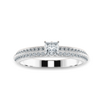 Load image into Gallery viewer, 0.70cts Princess Cut Solitaire Diamond Split Shank Platinum Ring JL PT 1186-B   Jewelove.US
