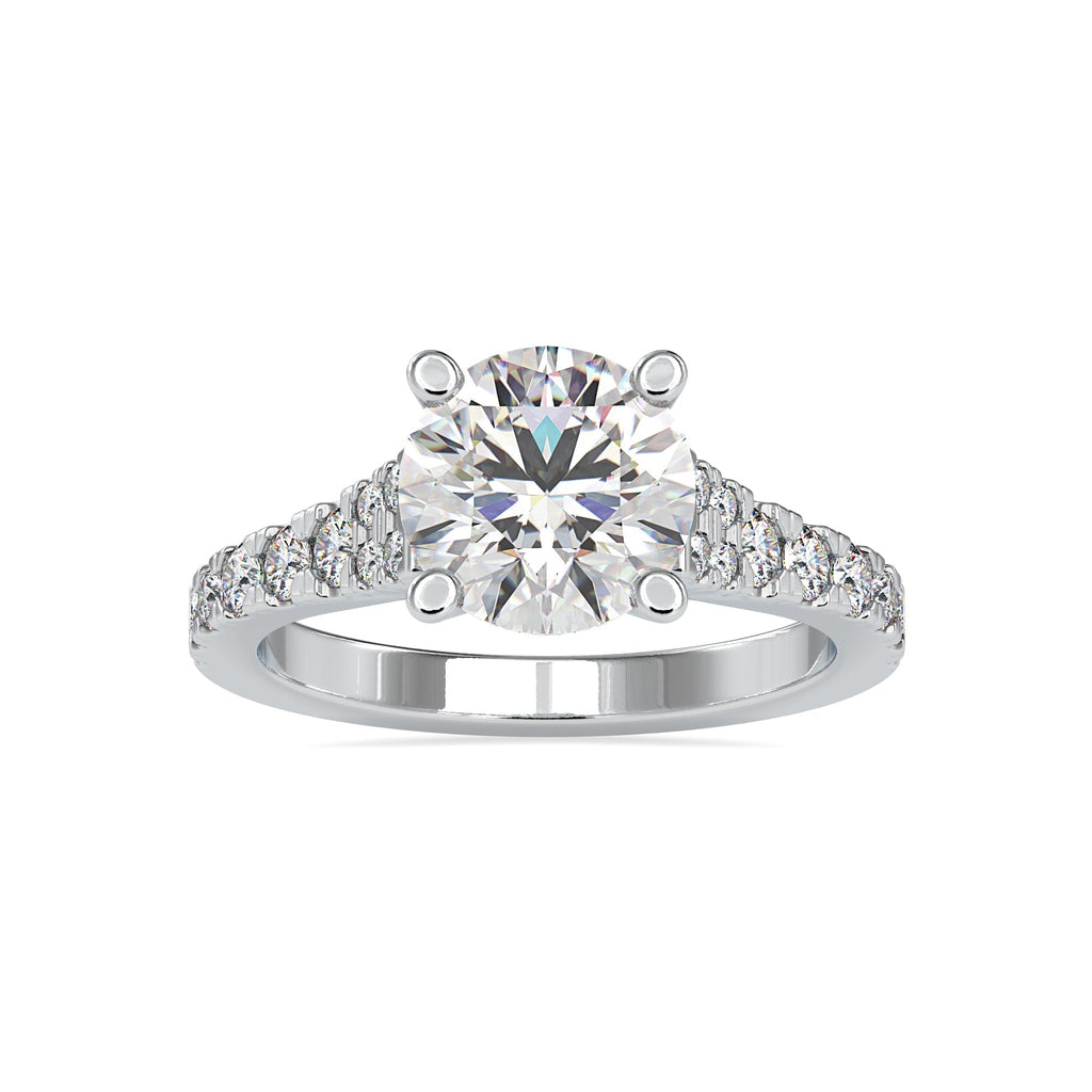 0.30cts. Solitaire Platinum Diamond Shank Engagement Ring JL PT 0100-B   Jewelove.US