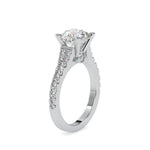 Load image into Gallery viewer, 0.70cts. Solitaire Platinum Diamond Shank Engagement Ring JL PT 0100
