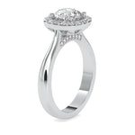 Load image into Gallery viewer, 0.70cts. Solitaire Platinum Diamond Halo Engagement Ring JL PT 0101
