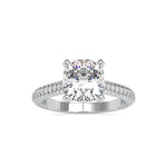 Load image into Gallery viewer, 0.70cts. Cushion Cut Solitaire Platinum Diamond Engagement Ring JL PT 0103
