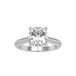 Load image into Gallery viewer, 0.70cts. Cushion Cut Solitaire Platinum Diamond Engagement Ring JL PT 0103

