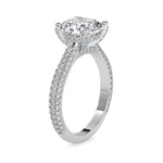 Load image into Gallery viewer, 0.70cts. Cushion Cut Solitaire Platinum Diamond Engagement Ring JL PT 0103
