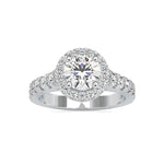 Load image into Gallery viewer, 0.50cts Solitaire Halo Diamond Shank Platinum Engagement Ring JL PT 0106
