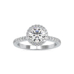 Load image into Gallery viewer, 0.30cts. Solitaire Halo Diamond Shank Platinum Engagement Ring JL PT 0108-A   Jewelove.US
