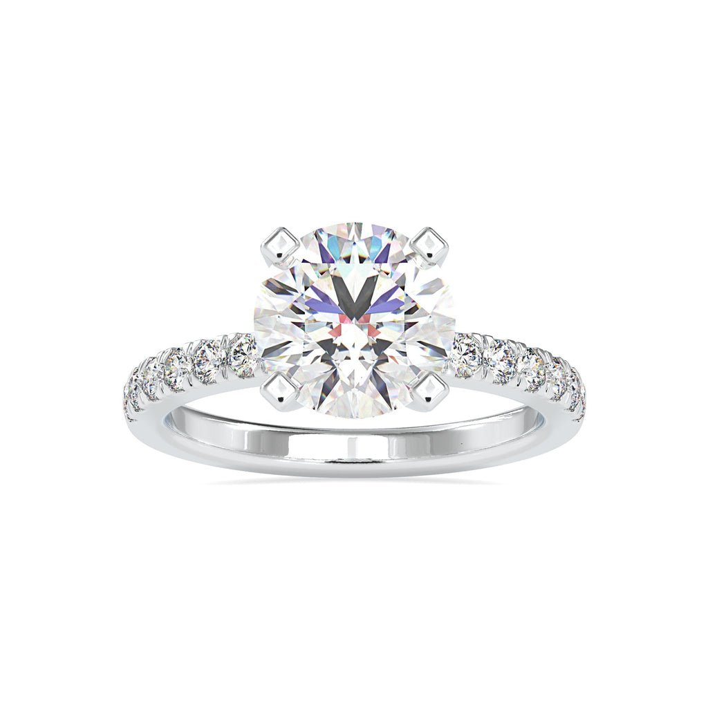 0.30cts. Solitaire Platinum Diamond Shank Engagement Ring JL PT 0114-B   Jewelove.US