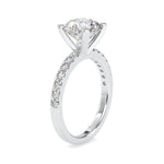 Load image into Gallery viewer, 0.70cts. Solitaire Platinum Diamond Shank Engagement Ring JL PT 0114   Jewelove.US
