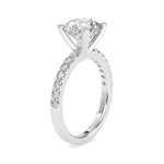 Load image into Gallery viewer, 0.70cts. Solitaire Platinum Diamond Shank Engagement Ring JL PT 0114

