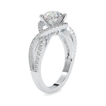 Load image into Gallery viewer, 0.50cts. Solitaire Platinum Diamond Halo Twisted Shank Engagement Ring JL PT 0118 - A   Jewelove.US
