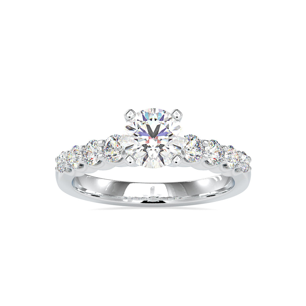 0.30cts. Solitaire Platinum Diamond Shank Engagement Ring JL PT 0119-A   Jewelove.US