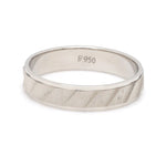 Load image into Gallery viewer, Designer Plain Platinum Love Bands with Unique Slanting Texture JL PT 1108
