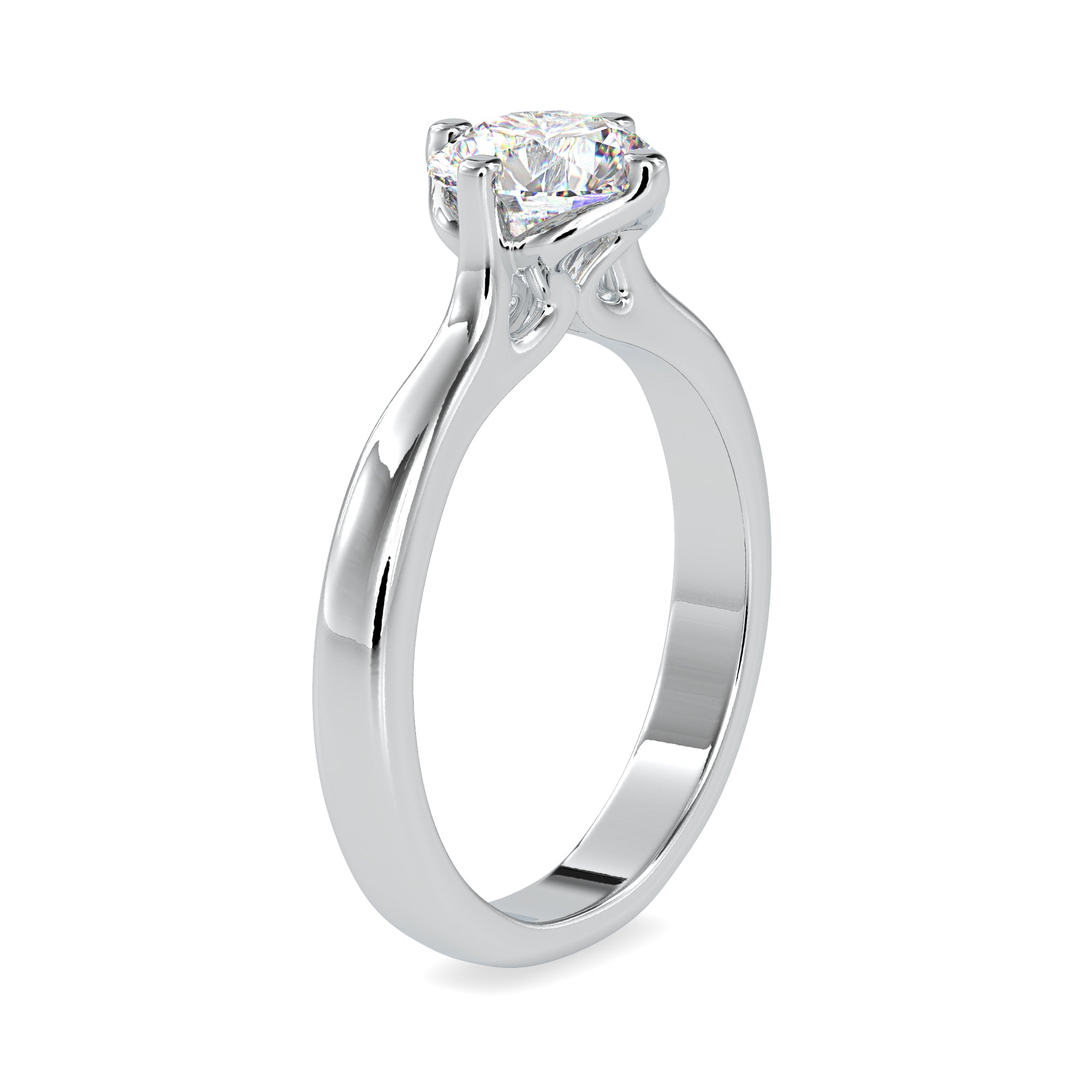 0.50cts. Solitaire Platinum Engagement Ring JL PT 0130   Jewelove.US