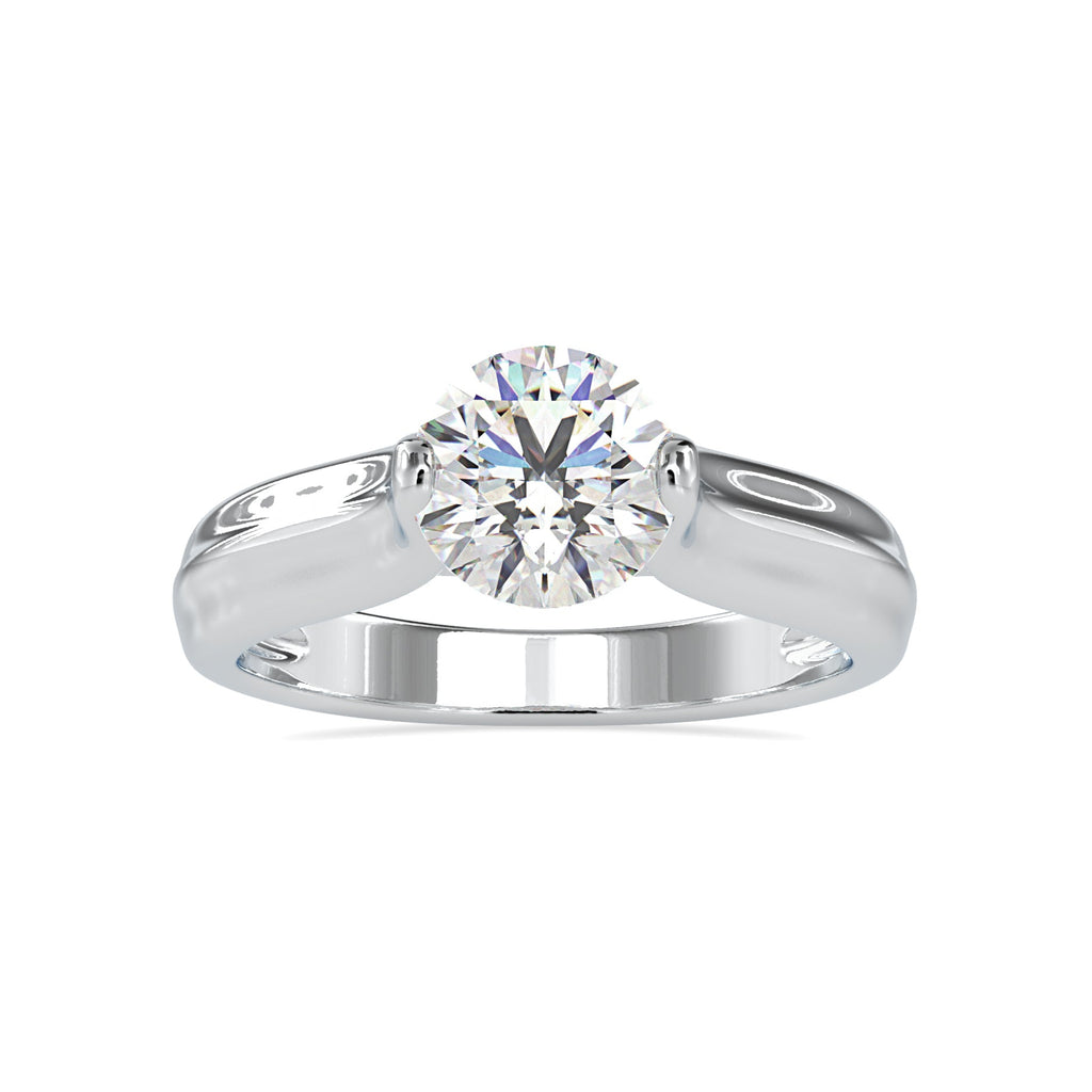 0.50cts. Solitaire Platinum  Engagement Ring JL PT 0135   Jewelove.US
