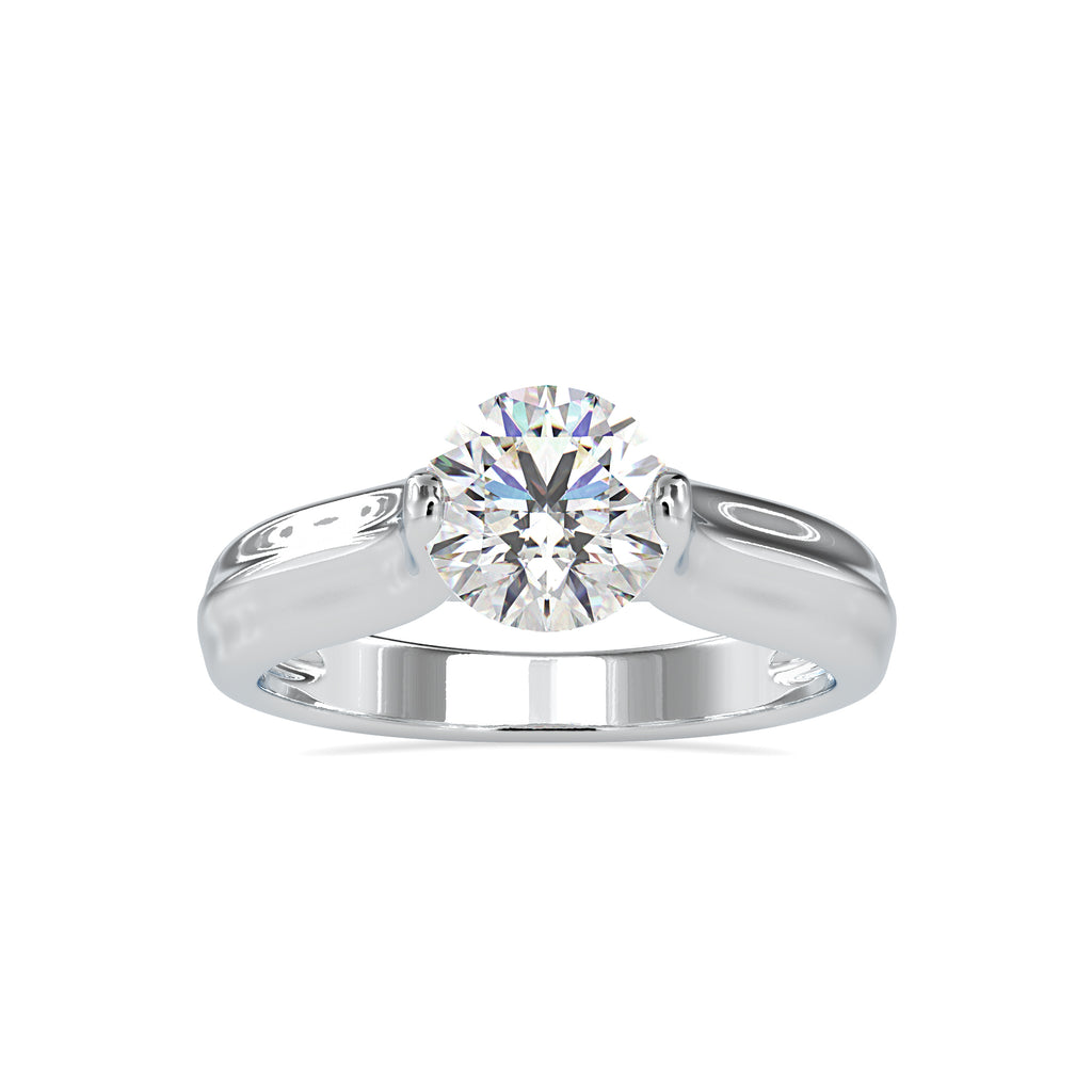 0.50cts. Solitaire Platinum  Engagement Ring JL PT 0135   Jewelove.US