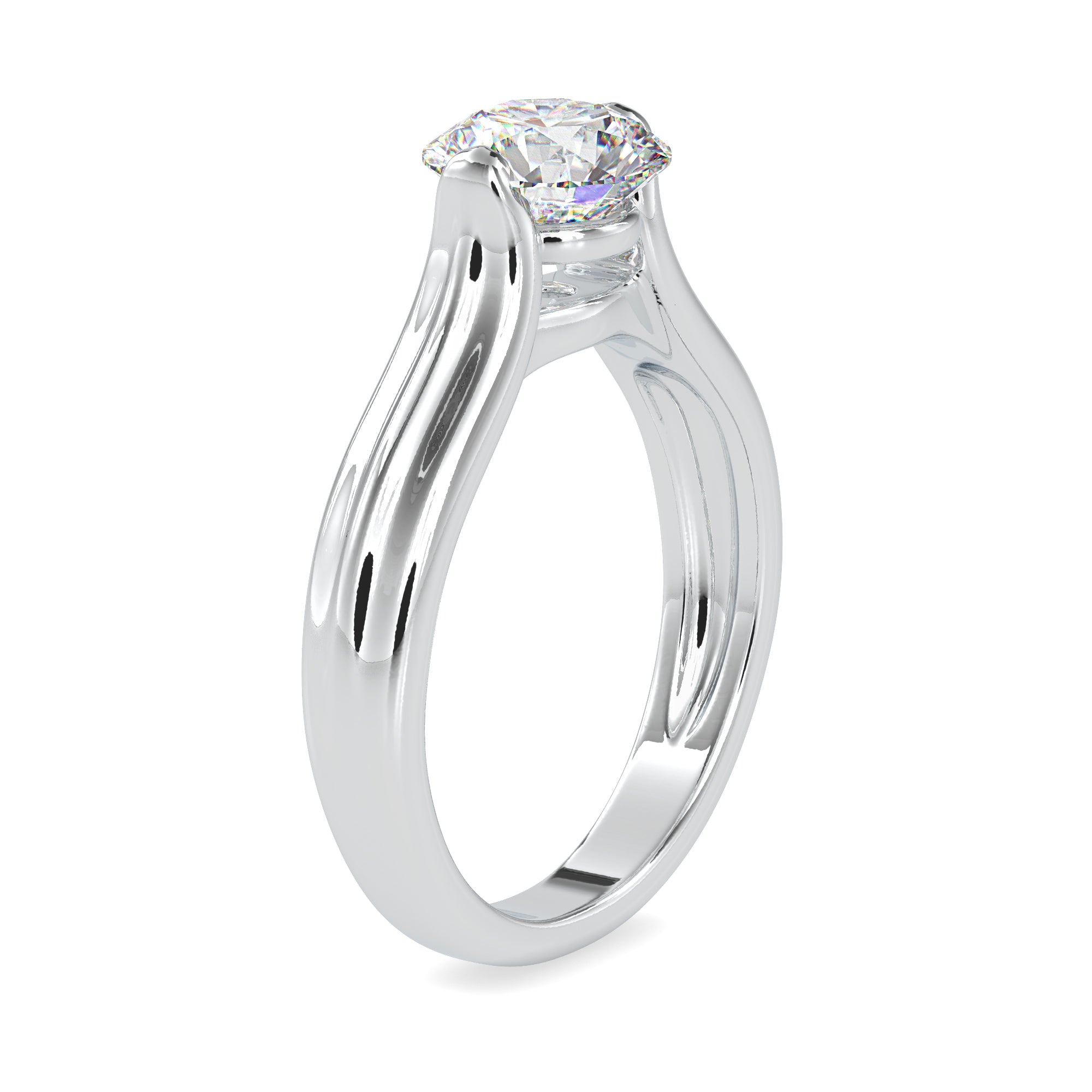 0.50cts. Solitaire Platinum  Engagement Ring JL PT 0135   Jewelove.US
